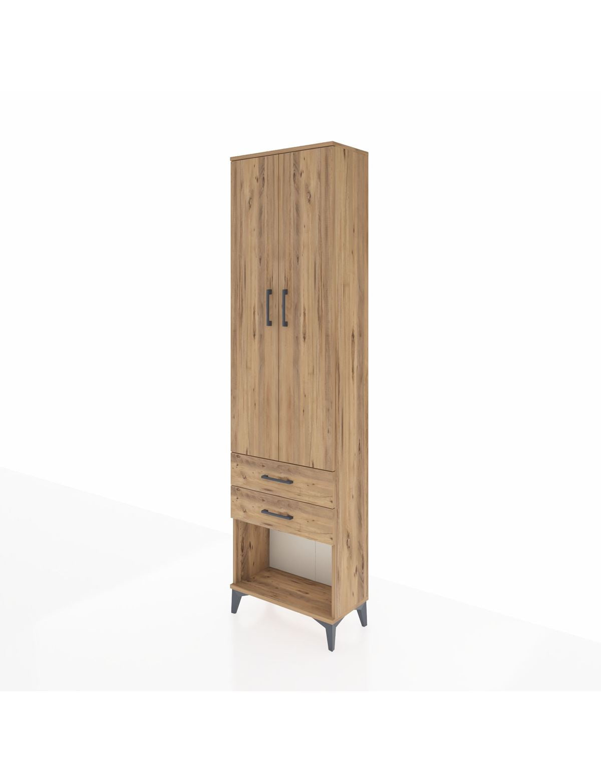 Arges Dolap 4 Raflı 2 Çekmeceli 2 Kapaklı 60x30x221 - S29M041V9A