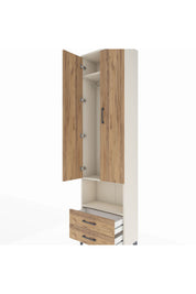 Arges Dolap 3 Raflı 2 Çekmeceli Tek Askılı 60x30x221 - S29M043V3A