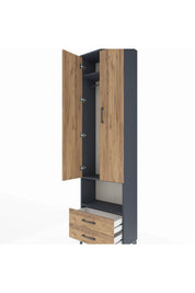 Arges Dolap 3 Raflı 2 Çekmeceli Tek Askılı 60x30x221 - S29M043V6A