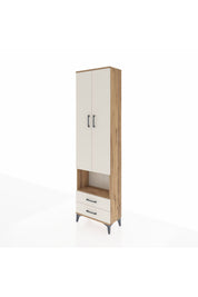 Arges Dolap 3 Raflı 2 Çekmeceli Tek Askılı 60x30x221 - S29M043V7A