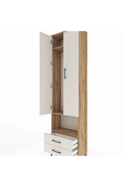 Arges Dolap 3 Raflı 2 Çekmeceli Tek Askılı 60x30x221 - S29M043V7A