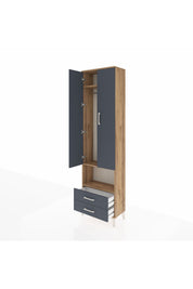 Arges Dolap 3 Raflı 2 Çekmeceli Tek Askılı 60x30x221 - S29M043V8A