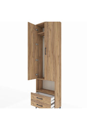 Arges Dolap 3 Raflı 2 Çekmeceli Tek Askılı 60x30x221 - S29M043V9A