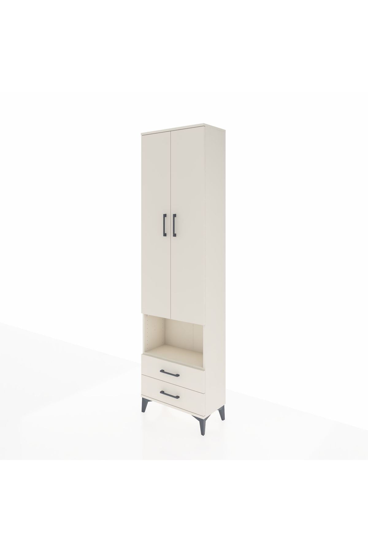 Arges Dolap 5 Raflı 2 Çekmeceli 2 Kapaklı 60x30x221 - S29M044V1A