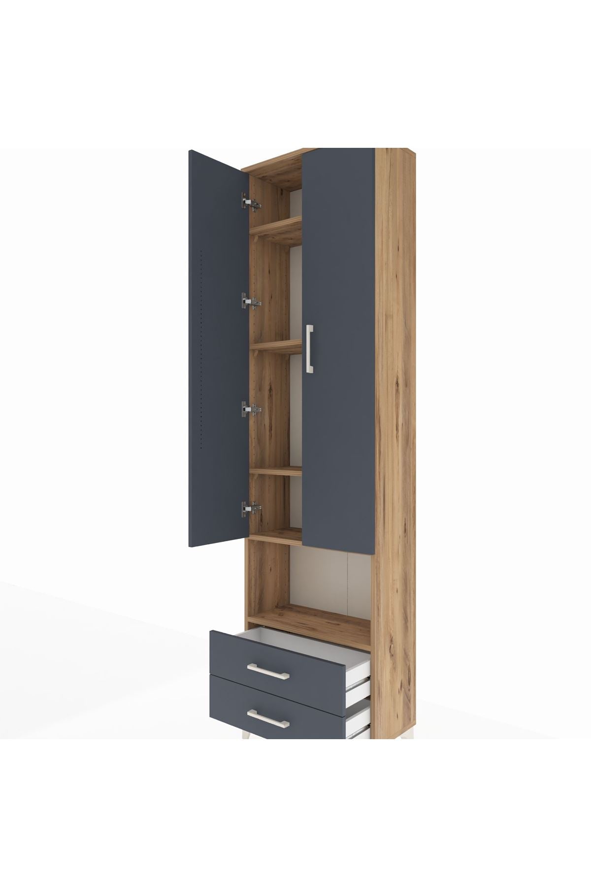 Arges Dolap 5 Raflı 2 Çekmeceli 2 Kapaklı 60x30x221 - S29M044V8A