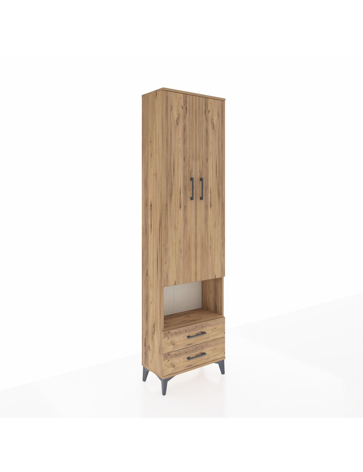 Arges Dolap 5 Raflı 2 Çekmeceli 2 Kapaklı 60x30x221 - S29M044V9A