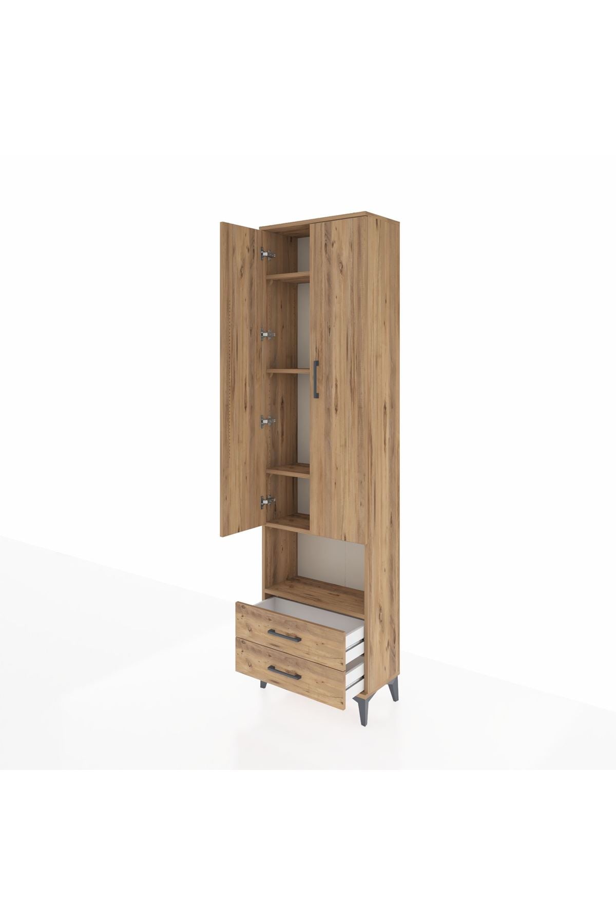 Arges Dolap 5 Raflı 2 Çekmeceli 2 Kapaklı 60x30x221 - S29M044V9A