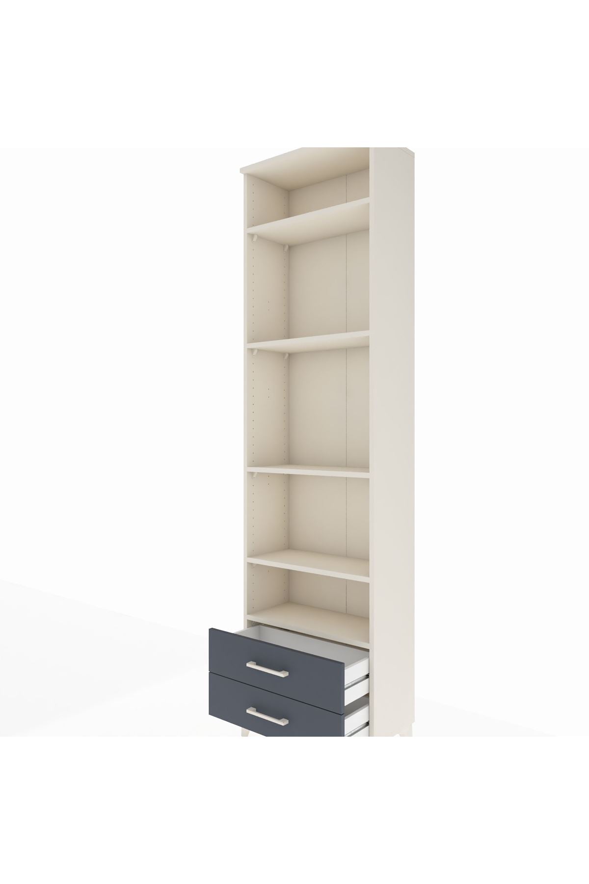 Arges Dolap 5 Raflı 2 Çekmeceli 60x30x221 - S29M045V2A