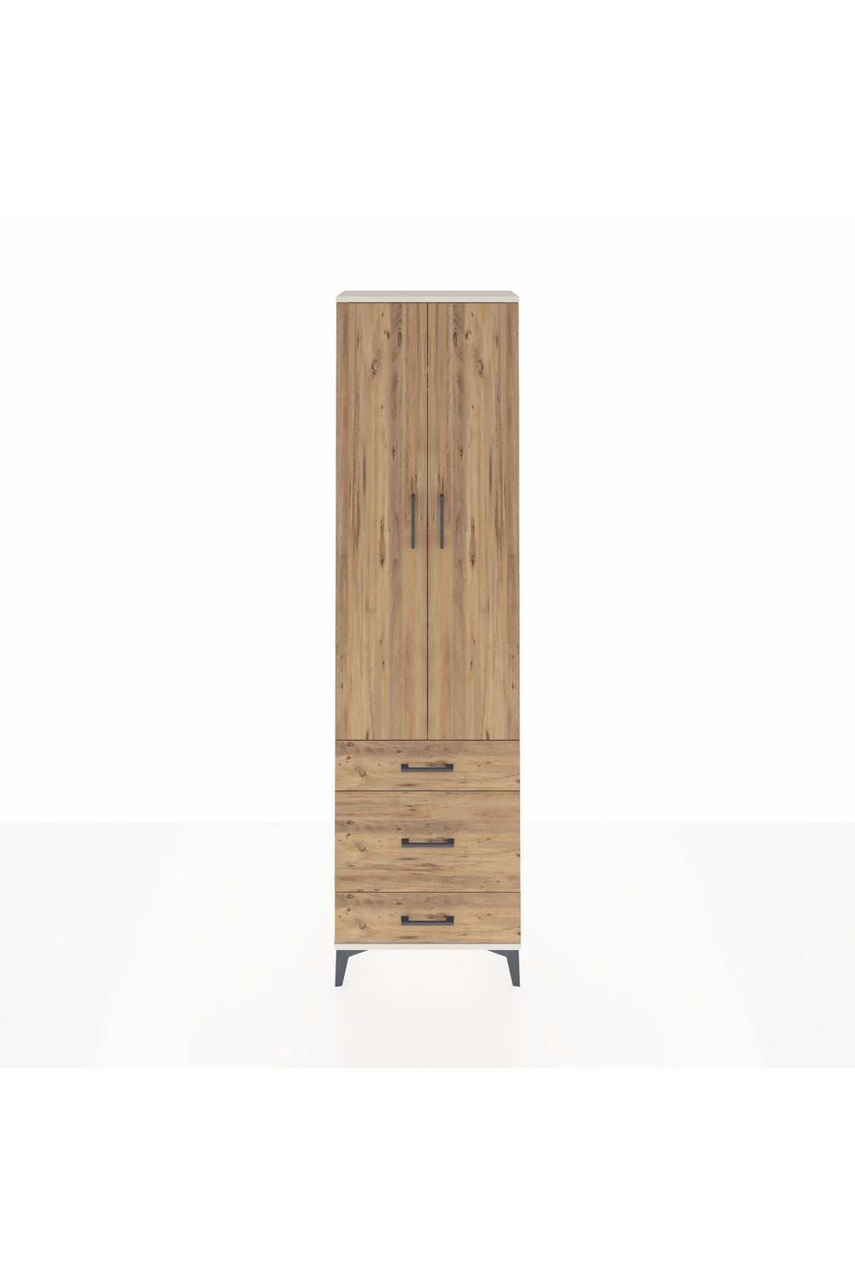 Arges Dolap 2 Raflı 3 Çekmeceli Tek Askılı 60x30x221 - S29M046V3A