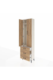 Arges Dolap 2 Raflı 3 Çekmeceli Tek Askılı 60x30x221 - S29M046V3A