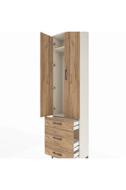 Arges Dolap 2 Raflı 3 Çekmeceli Tek Askılı 60x30x221 - S29M046V3A