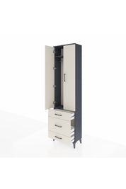 Arges Dolap 2 Raflı 3 Çekmeceli Tek Askılı 60x30x221 - S29M046V4A