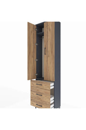 Arges Dolap 2 Raflı 3 Çekmeceli Tek Askılı 60x30x221 - S29M046V6A