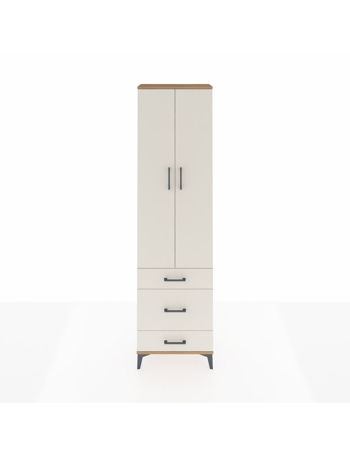Arges Dolap 2 Raflı 3 Çekmeceli Tek Askılı 60x30x221 - S29M046V7A