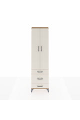 Arges Dolap 2 Raflı 3 Çekmeceli Tek Askılı 60x30x221
