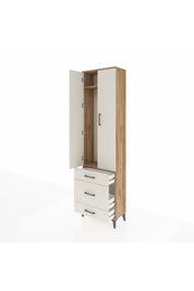 Arges Dolap 2 Raflı 3 Çekmeceli Tek Askılı 60x30x221 - S29M046V7A