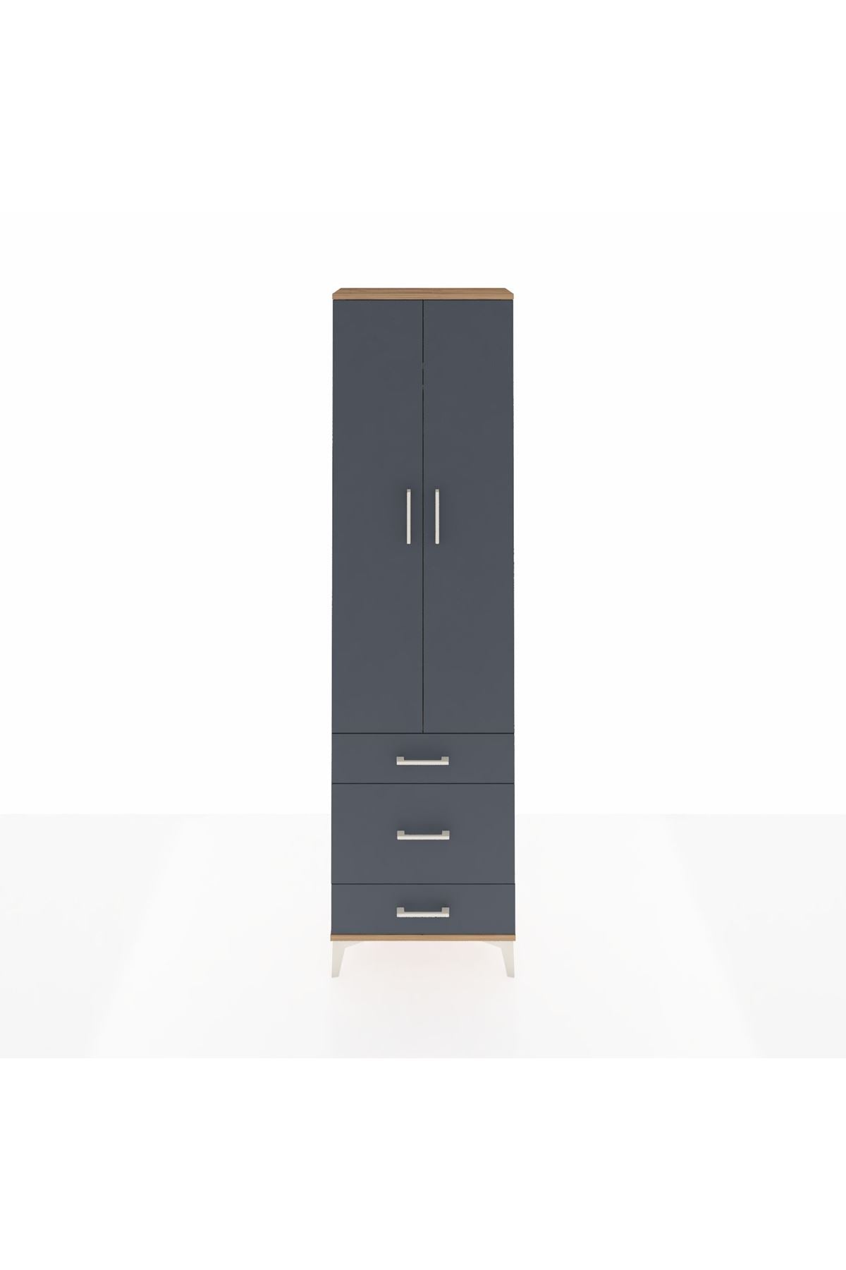 Arges Dolap 2 Raflı 3 Çekmeceli Tek Askılı 60x30x221 - S29M046V8A