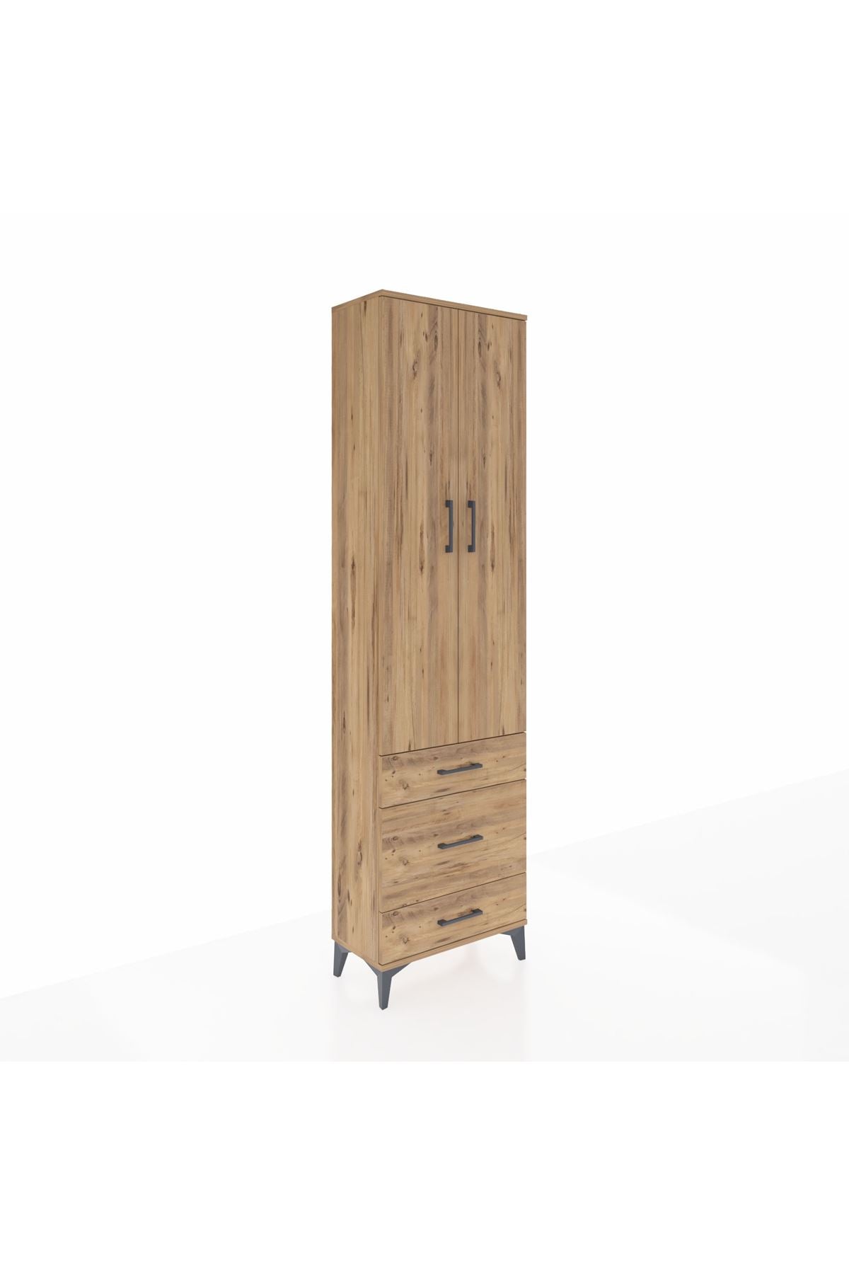 Arges Dolap 2 Raflı 3 Çekmeceli Tek Askılı 60x30x221 - S29M046V9A