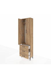 Arges Dolap 2 Raflı 3 Çekmeceli Tek Askılı 60x30x221 - S29M046V9A