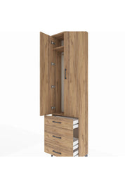 Arges Dolap 2 Raflı 3 Çekmeceli Tek Askılı 60x30x221 - S29M046V9A