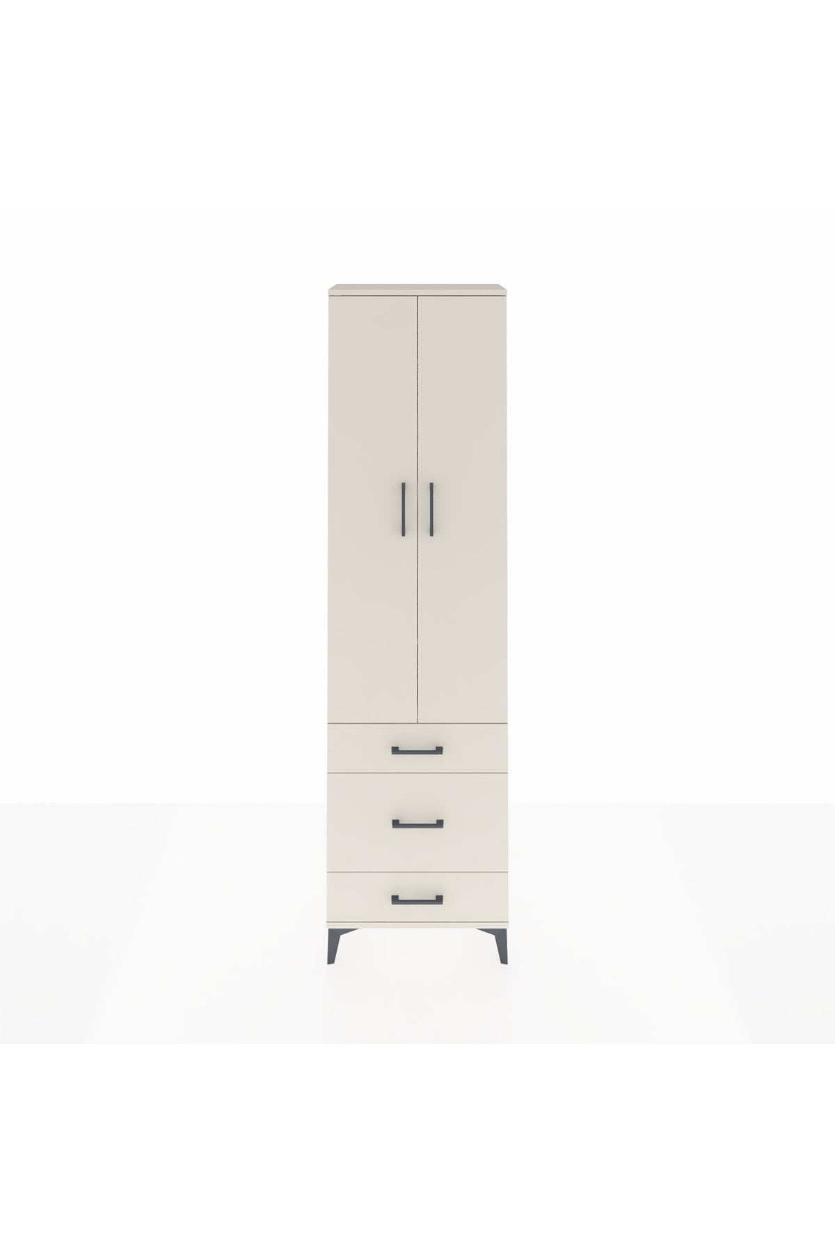 Arges Dolap 4 Raflı 3 Çekmeceli 2 Kapaklı 60x30x221 - S29M047V1A