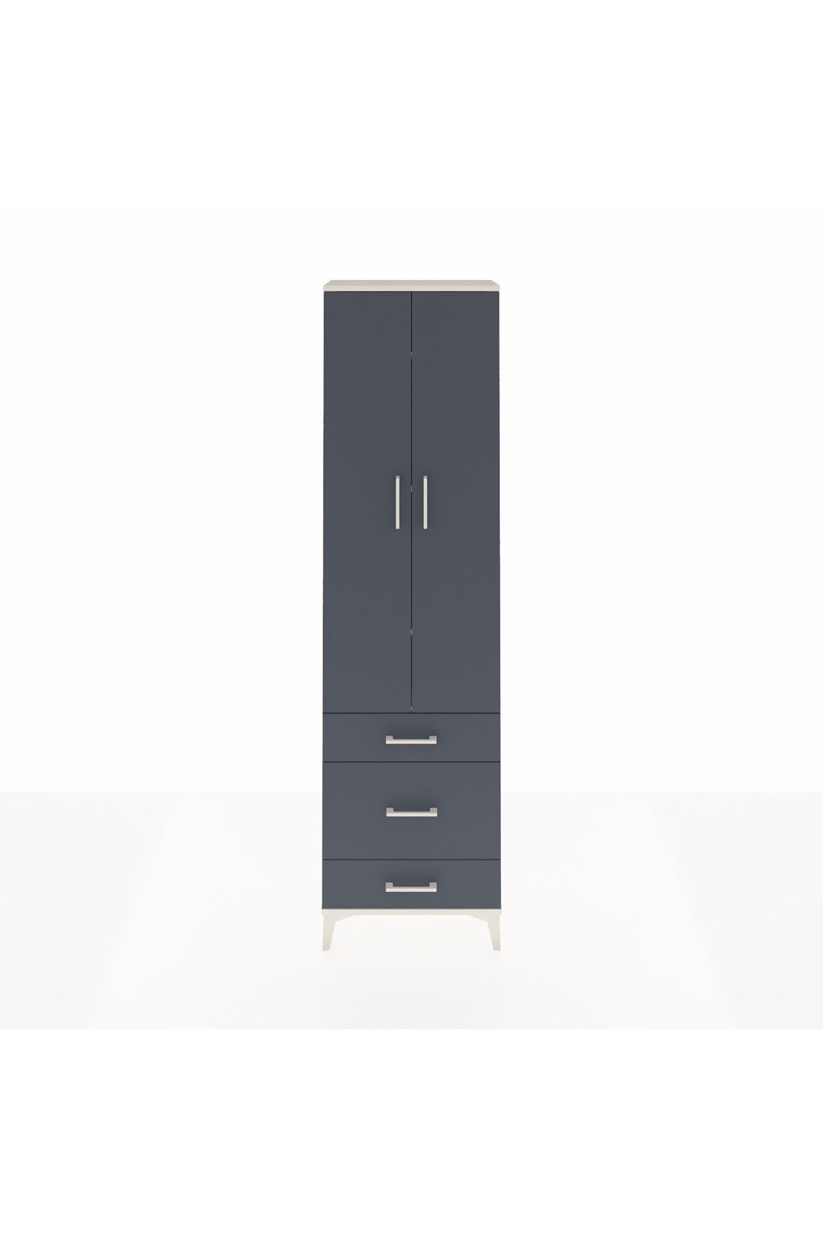 Arges Dolap 4 Raflı 3 Çekmeceli 2 Kapaklı 60x30x221 - S29M047V2A