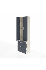 Arges Dolap 4 Raflı 3 Çekmeceli 2 Kapaklı 60x30x221 - S29M047V2A