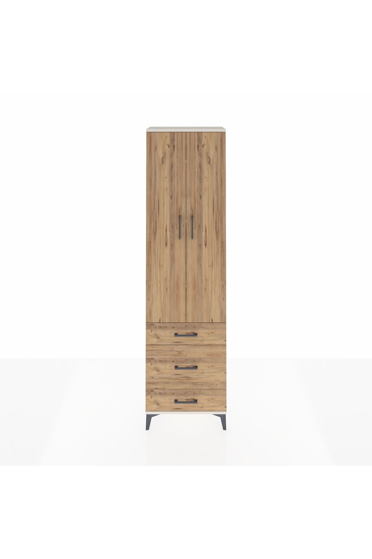 Arges Dolap 4 Raflı 3 Çekmeceli 2 Kapaklı 60x30x221 - S29M047V3A
