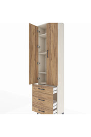 Arges Dolap 4 Raflı 3 Çekmeceli 2 Kapaklı 60x30x221 - S29M047V3A
