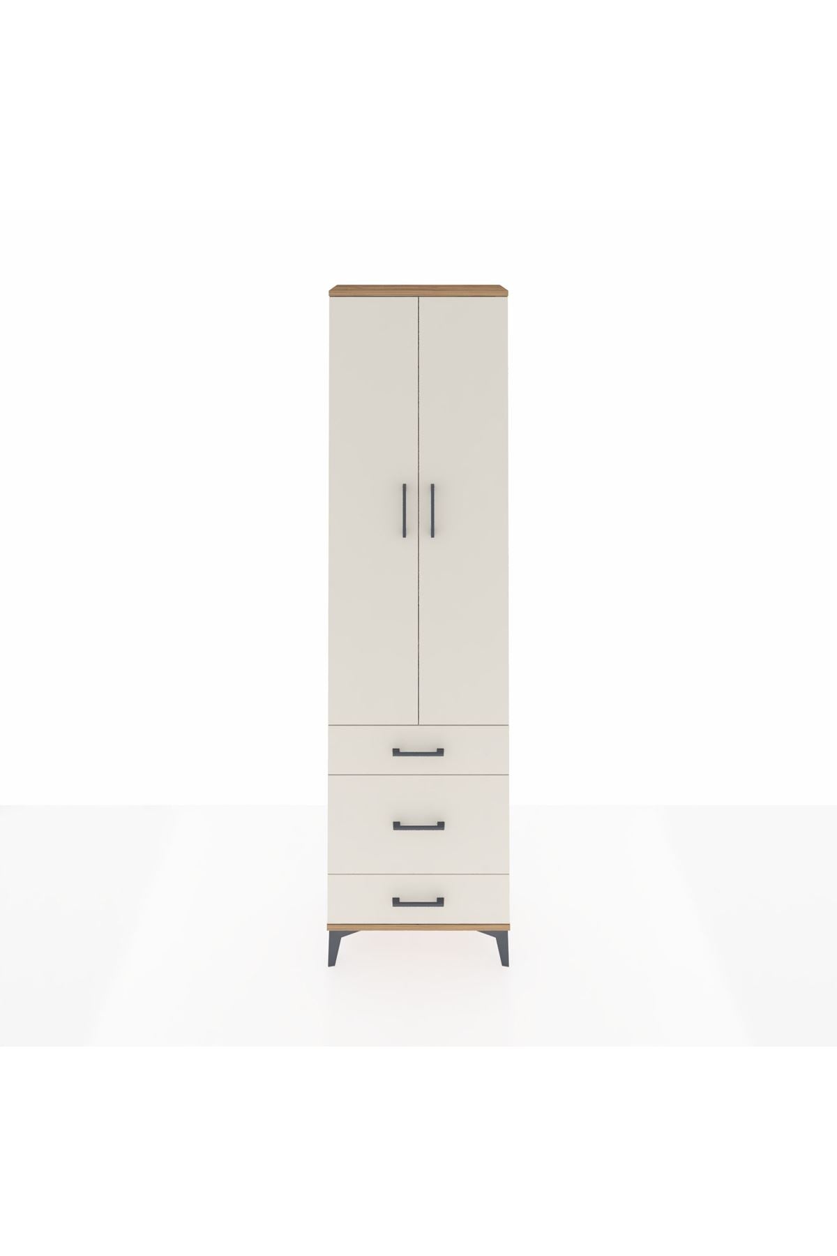 Arges Dolap 4 Raflı 3 Çekmeceli 2 Kapaklı 60x30x221 - S29M047V7A