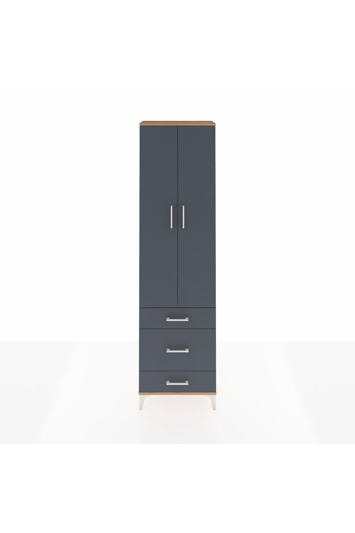 Arges Dolap 4 Raflı 3 Çekmeceli 2 Kapaklı 60x30x221 - S29M047V8A