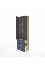 Arges Dolap 4 Raflı 3 Çekmeceli 2 Kapaklı 60x30x221 - S29M047V8A