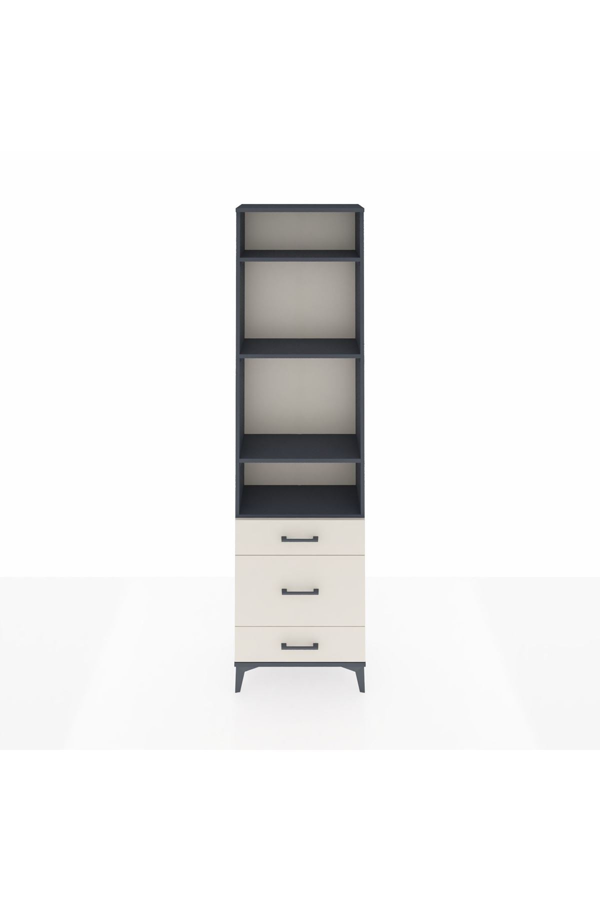 Arges Dolap 4 Raflı 3 Çekmeceli 60x30x221 - S29M048V4A