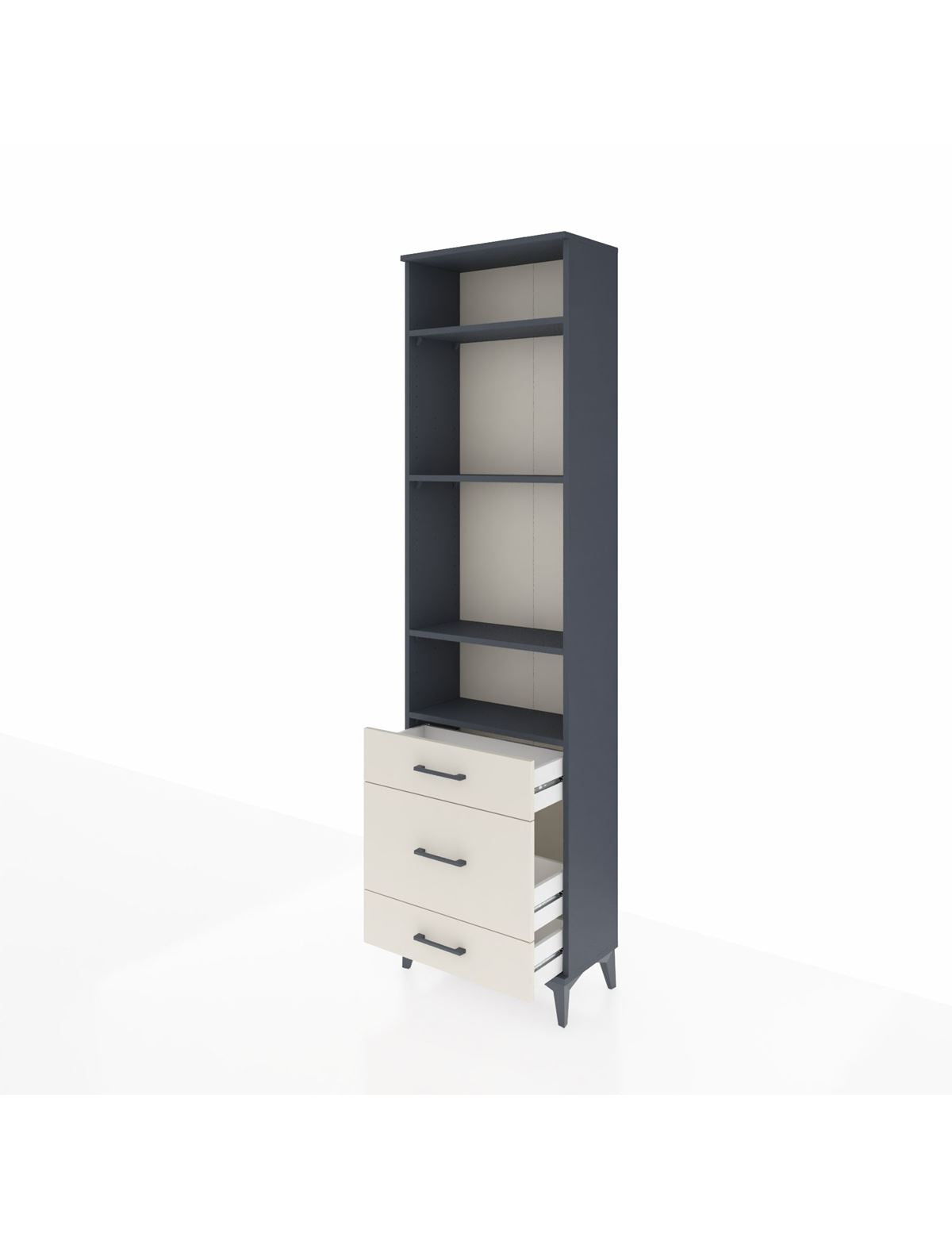 Arges Dolap 4 Raflı 3 Çekmeceli 60x30x221 - S29M048V4A