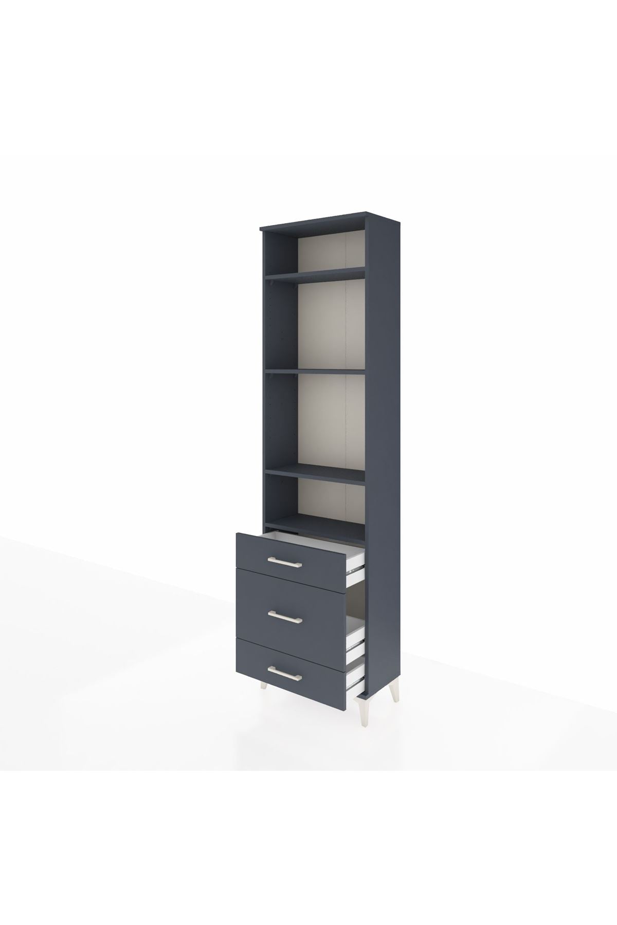 Arges Dolap 4 Raflı 3 Çekmeceli 60x30x221 - S29M048V5A