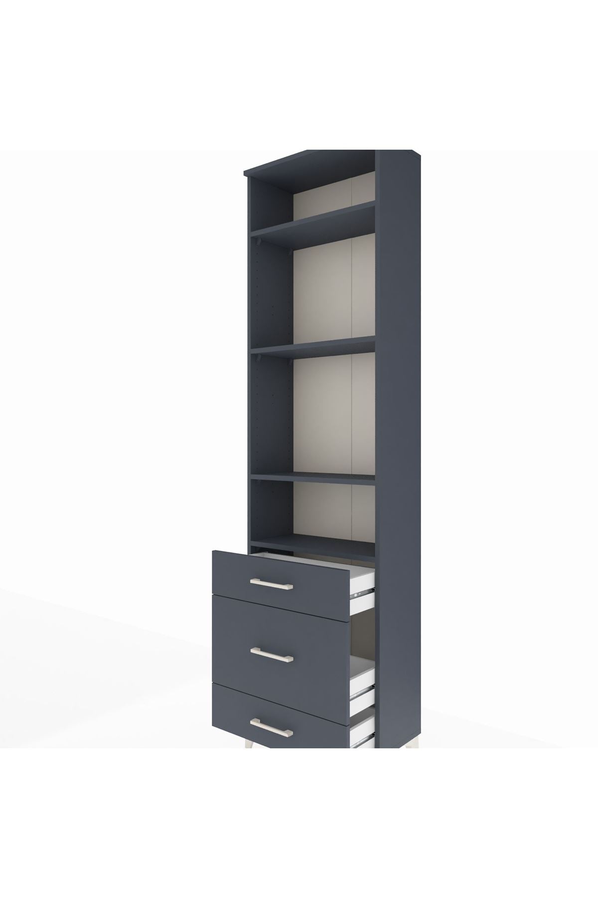 Arges Dolap 4 Raflı 3 Çekmeceli 60x30x221 - S29M048V5A