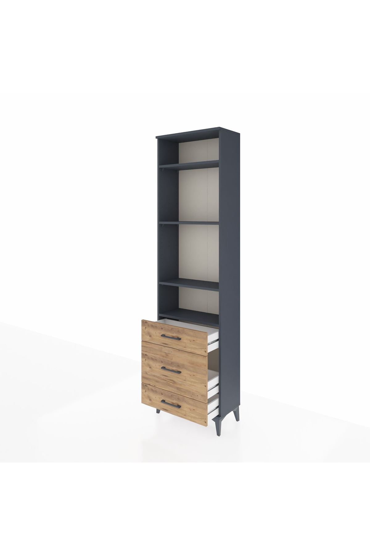 Arges Dolap 4 Raflı 3 Çekmeceli 60x30x221 - S29M048V6A