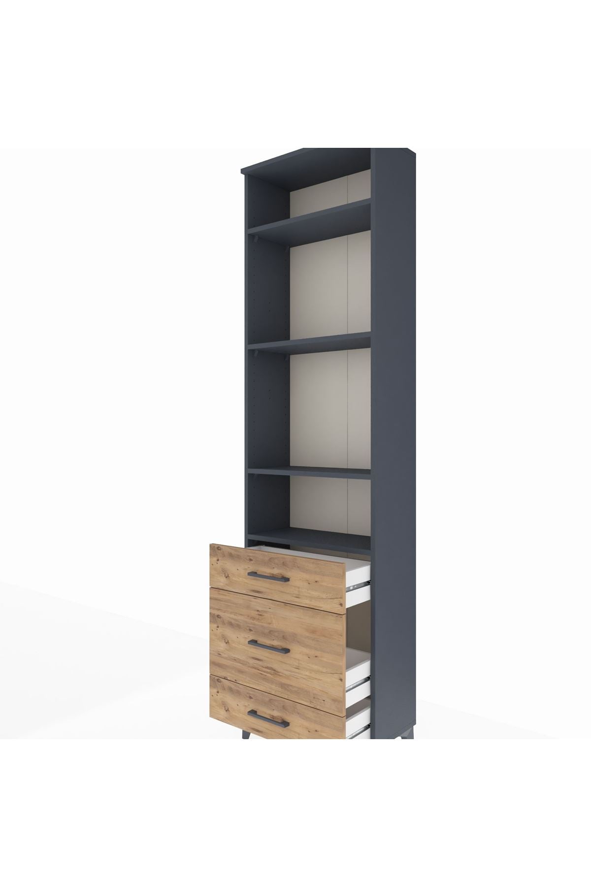 Arges Dolap 4 Raflı 3 Çekmeceli 60x30x221 - S29M048V6A