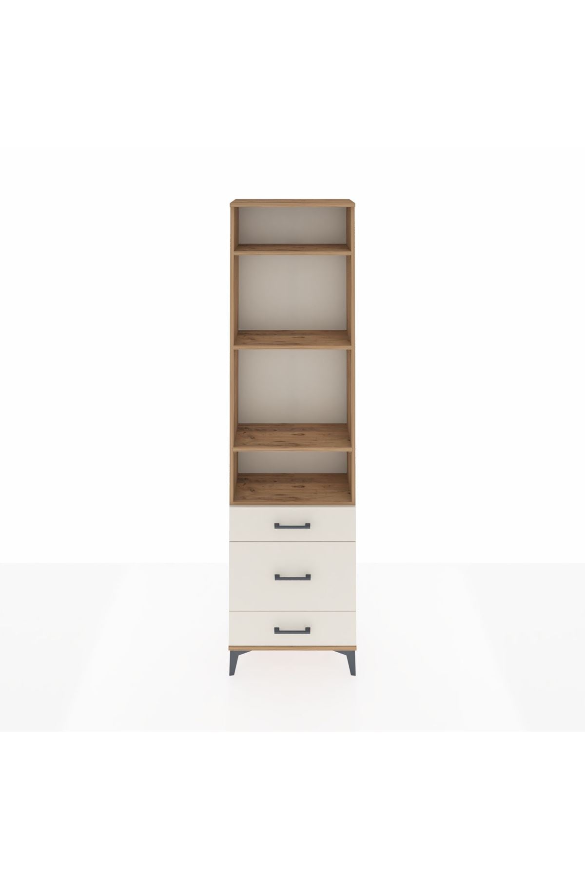 Arges Dolap 4 Raflı 3 Çekmeceli 60x30x221 - S29M048V7A