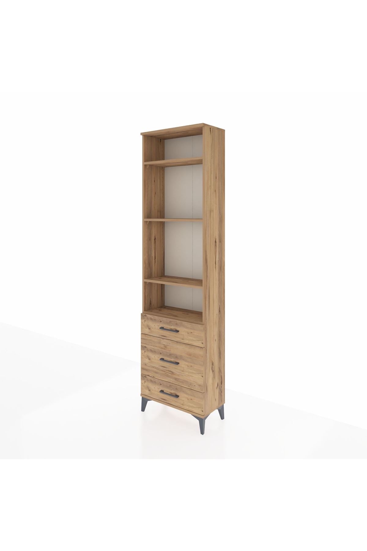 Arges Dolap 4 Raflı 3 Çekmeceli 60x30x221 - S29M048V9A