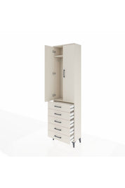 Arges Dolap 2 Raflı 5 Çekmeceli Tek Askılı 60x30x221 - S29M055V1A
