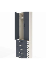 Arges Dolap 2 Raflı 5 Çekmeceli Tek Askılı 60x30x221 - S29M055V2A
