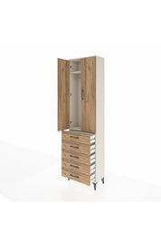 Arges Dolap 2 Raflı 5 Çekmeceli Tek Askılı 60x30x221 - S29M055V3A