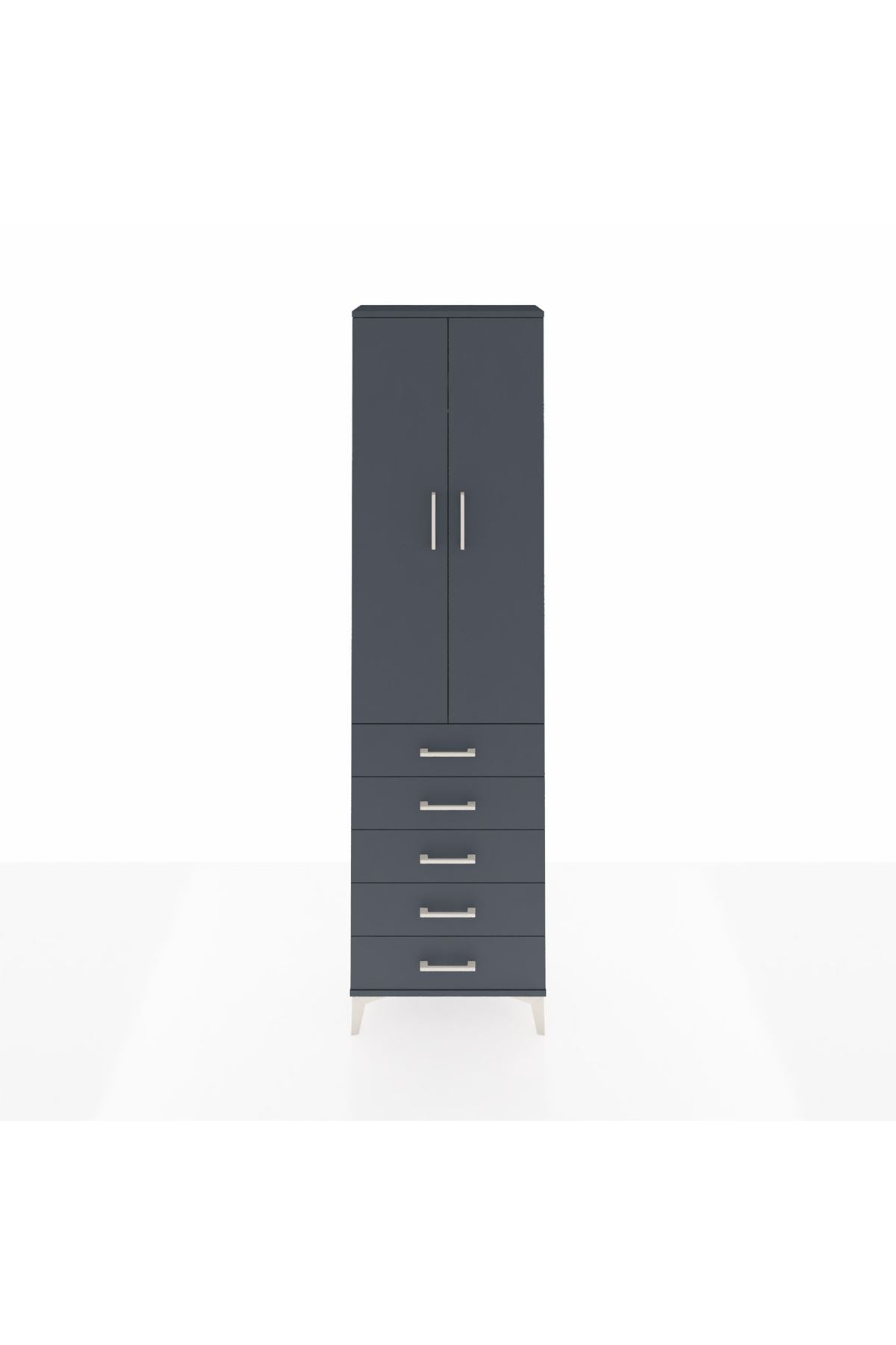 Arges Dolap 2 Raflı 5 Çekmeceli Tek Askılı 60x30x221 - S29M055V5A