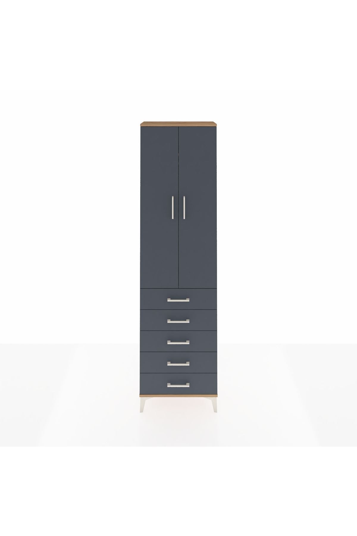 Arges Dolap 2 Raflı 5 Çekmeceli Tek Askılı 60x30x221 - S29M055V8A