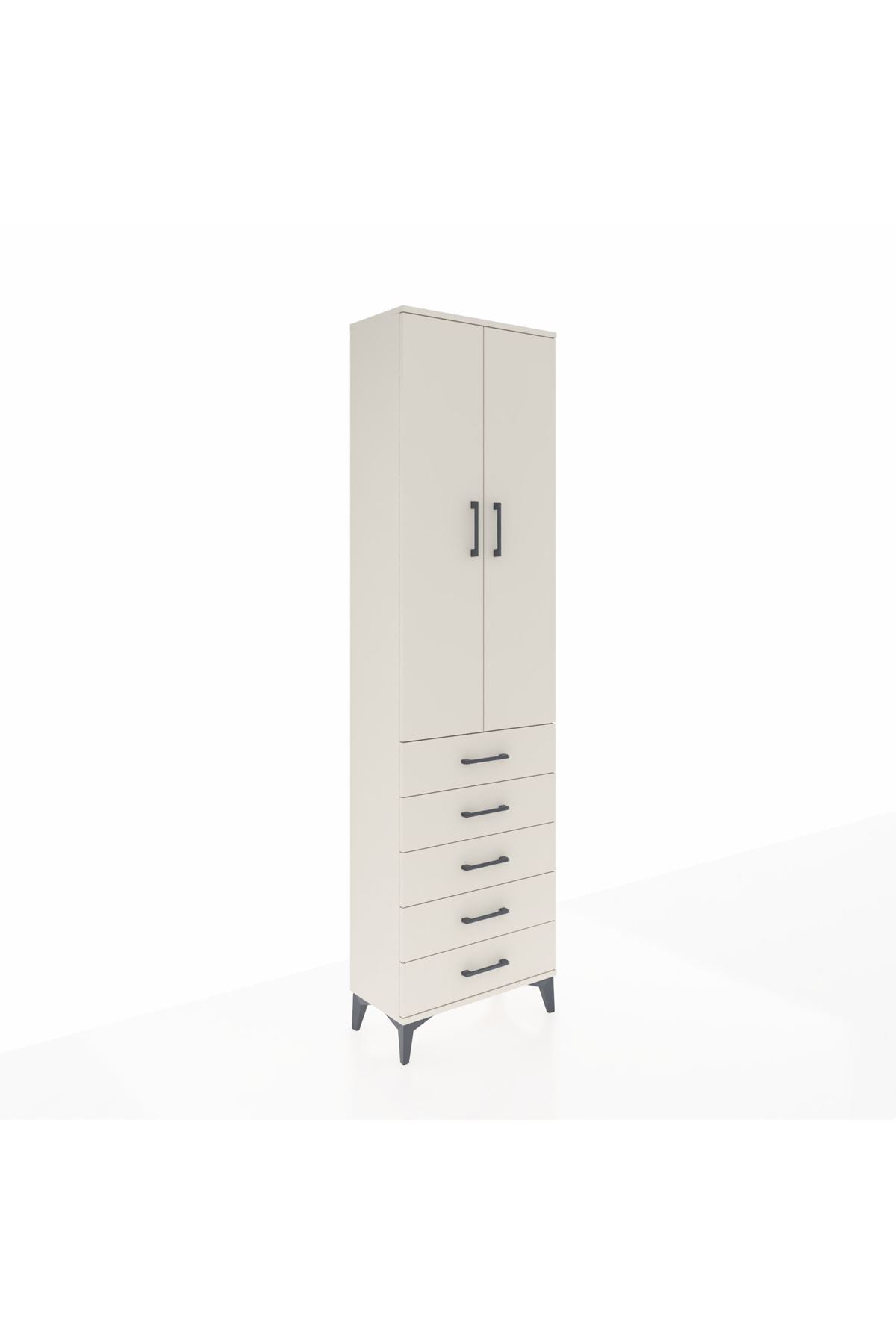 Arges Dolap 3 Raflı 5 Çekmeceli 2 Kapaklı 60x30x221 - S29M056V1A