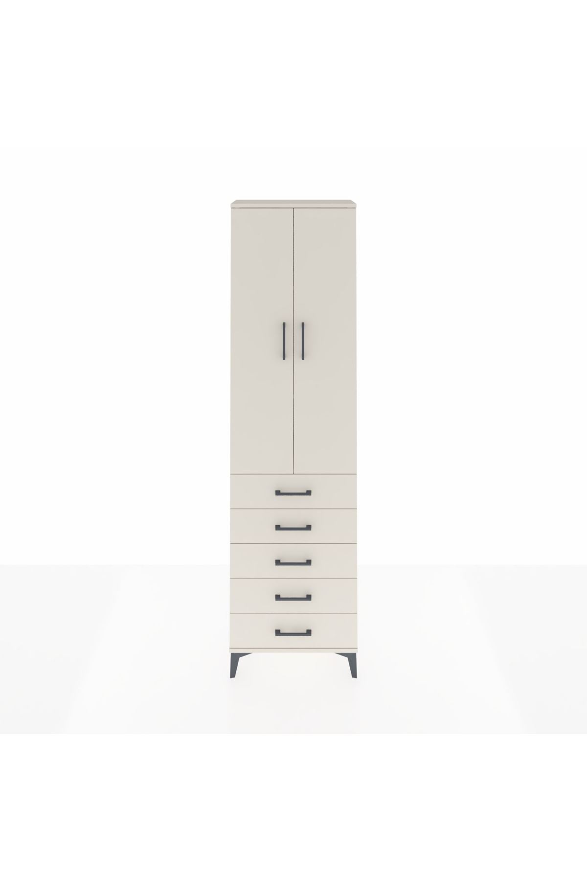 Arges Dolap 3 Raflı 5 Çekmeceli 2 Kapaklı 60x30x221 - S29M056V1A