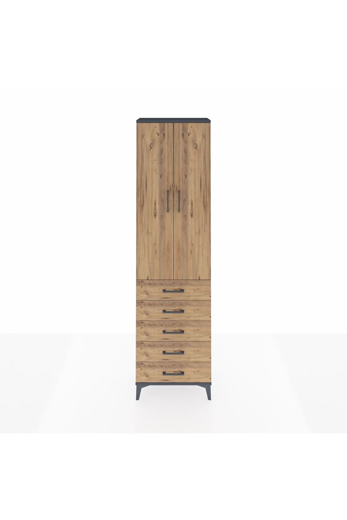 Arges Dolap 3 Raflı 5 Çekmeceli 2 Kapaklı 60x30x221 - S29M056V6A