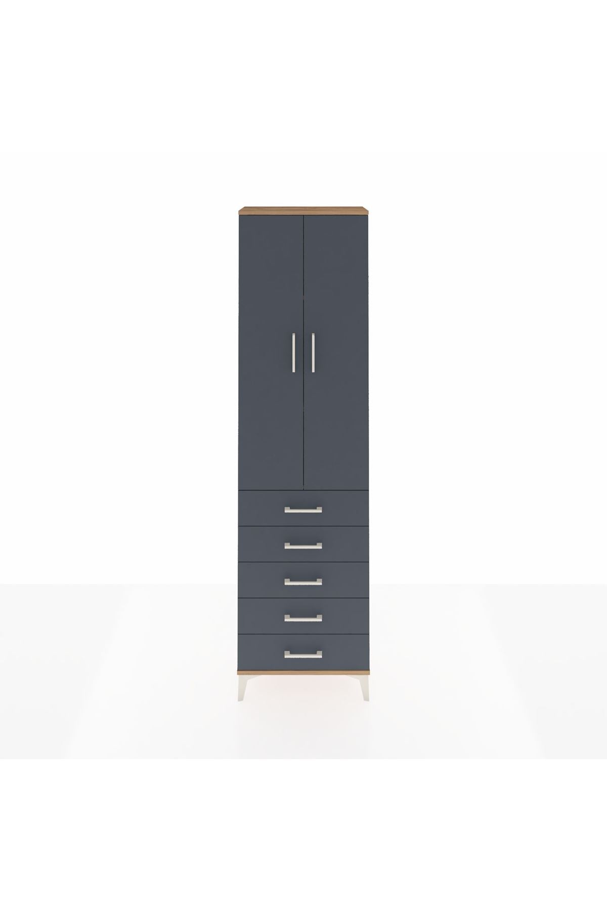 Arges Dolap 3 Raflı 5 Çekmeceli 2 Kapaklı 60x30x221 - S29M056V8A