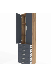 Arges Dolap 3 Raflı 5 Çekmeceli 2 Kapaklı 60x30x221 - S29M056V8A